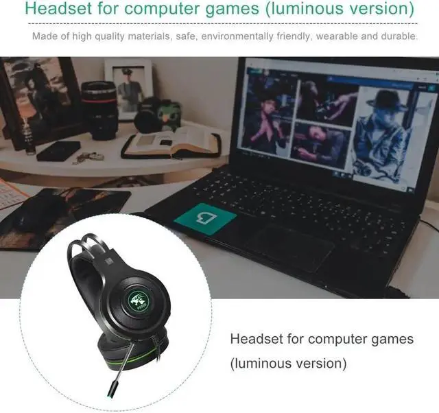 Alt view image 3 of 5 - Wired Gaming Headset Headphone With 7.1 RGB USB 3.5mm Headphone For PC Gaming Headphones stereo