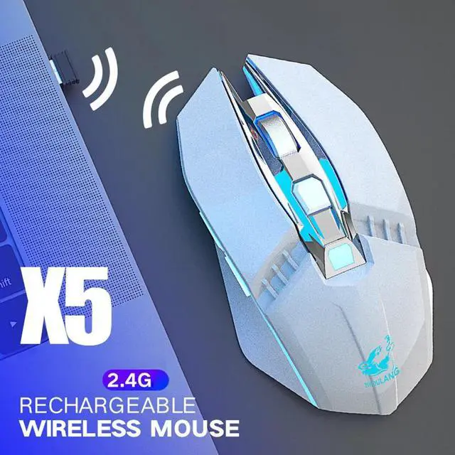 Alt view image 3 of 5 - X5 Wireless Silent LED Backlit USB Optical Ergonomic Gaming Mouse professional wireless gaming mouse for computer