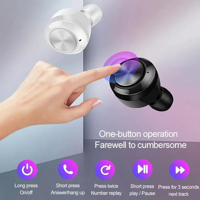 Alt view image 4 of 5 - True Wireless Bluetooth Earphones Mini TWS Bluetooth 5.0 In-Ear Wireless Bluetooth Earphones for Sports Earbuds Gaming