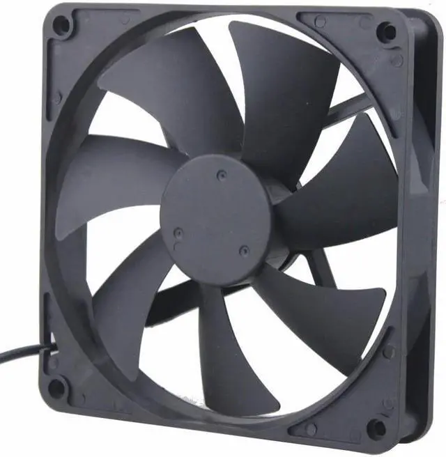 Alt view image 2 of 5 - 14cm 140mm 5V 12V 24V PC Computer Case Fan Laptop CPU Cooling Fan 2PIN USB 140x140x25mm Ball/Sleeve Bearing