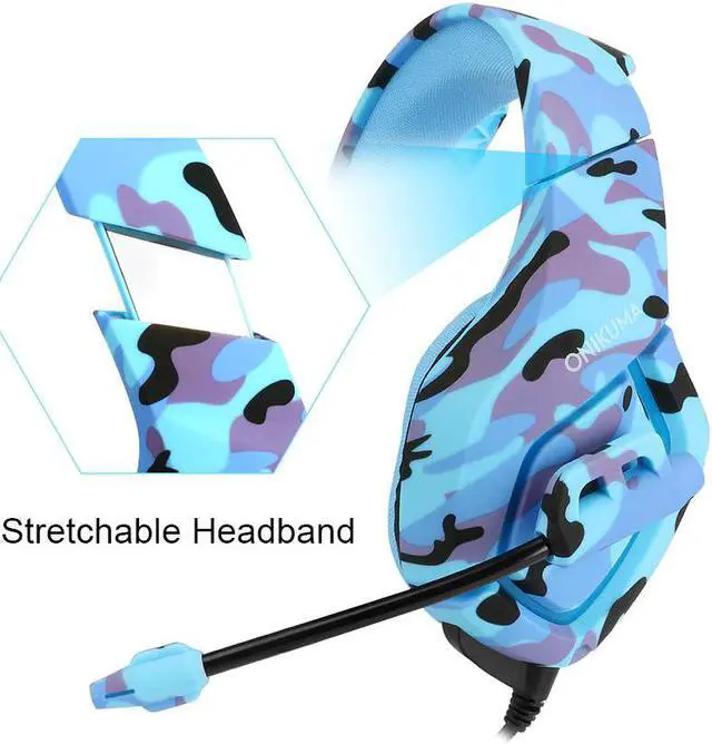 Alt view image 2 of 5 - K1 casque PS4 Gaming Headset PC Gamer Bass Earphones Headphones with Mic for Mac Nintendo Switch New Xbox One PUBG Games