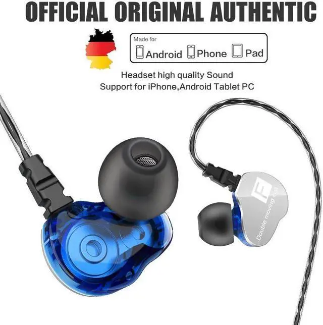 Alt view image 2 of 5 - Genuine  CK9 Earphones Dual Driver With Mic gaming headset mp3 DJ Field Headset audifonos fone de ouvido sem fio auriculares