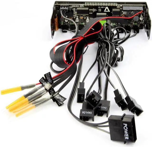 Alt view image 3 of 5 - Fan Controller for PC Fan Cooler 80mm 90mm 120mm Cooling Fan 6 Channels Speed and Temperature Control