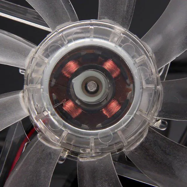 Alt view image 3 of 5 - Fan PC Computer Fan Quad 4 LED Light 120mm 12V PC Computer Case Fan Quiet Molex Connector Easy Installed Fan