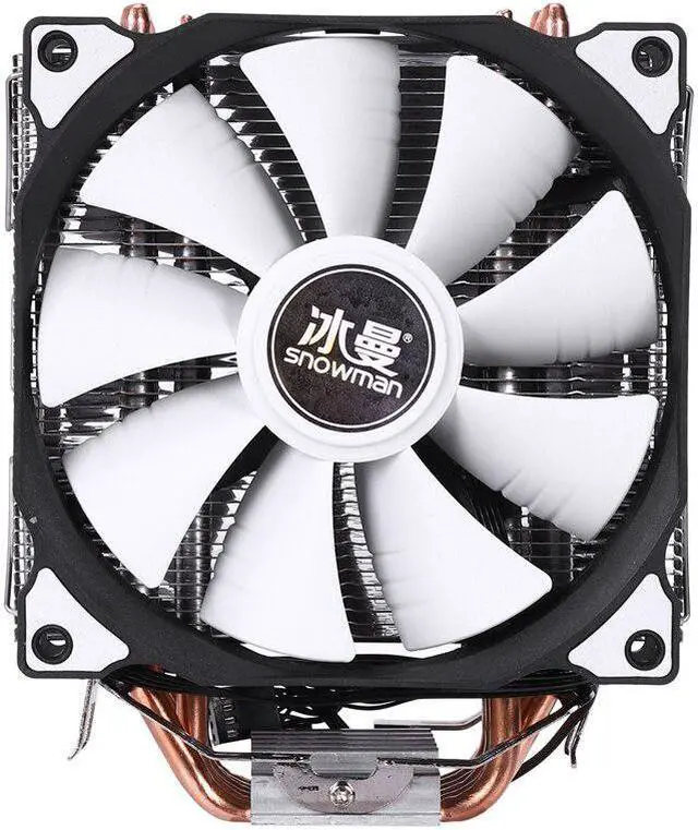 Alt view image 4 of 5 - 4 PIN CPU cooler 6 Heat-pipe Double fans cooling 12cm fan LGA775 1151 115x 1366 support Intel AMD