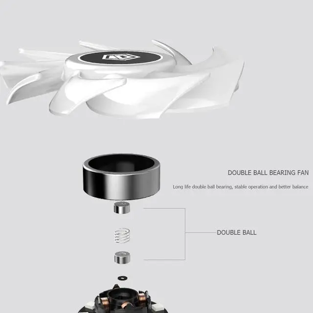 Alt view image 5 of 5 - SE-234 ARGB CPU Cooler Fan 4 Heat Pipes Cooling Heat Sink Radiator for Computer Case Chassis