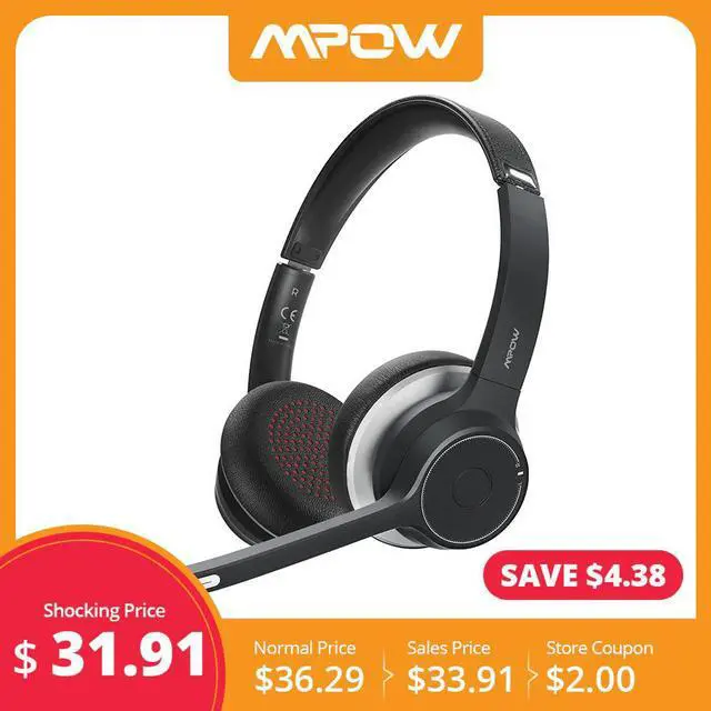 Main image of Upgraded HC5 Wireless Headphones Bluetooth 5.0 Headset With CVC8.0 Noise Cancelling Microphpne For Phone PC Computer Office