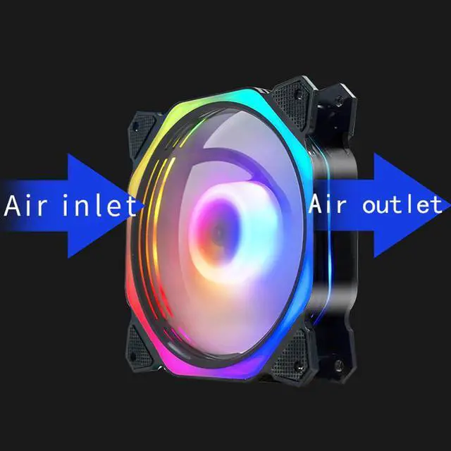 Alt view image 5 of 5 - AM1 Cooler PC Case Fan 120mm Rgb Fan Adjust Speed Aura Sync Mute Colorful IR Cooler Master Rgb Cooling Computer Fans