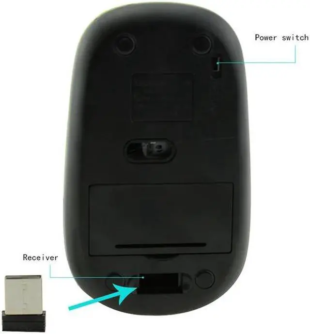 Alt view image 4 of 5 - 2.4G Wireless Mouse Mini USB Receiver Wireless 1600DPI Optical Gaming Mouse  ultra thin gamer  mouse for laptop desktop PC