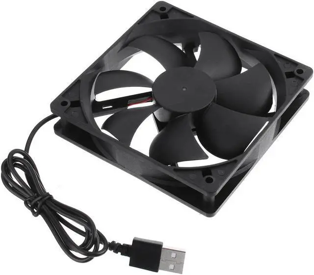 Alt view image 5 of 5 - 5V 12CM Router Cooling Fan DIY PC Cooler TV Box Silent Fan USB Power 120mm Fan USB TV Box Broadband Cat Cooling Rack Holder