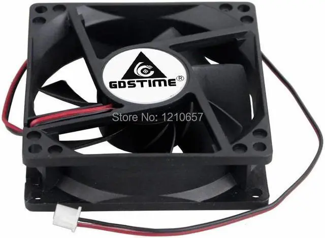 Alt view image 4 of 5 - 2 Pieces LOT Ball 8cm 80mm x 25mm 8025 5V 12V 24V 48V DC Brushless Computer Case PC CPU Cooling Fan Cooler 2 Pin 3Pin Radiator