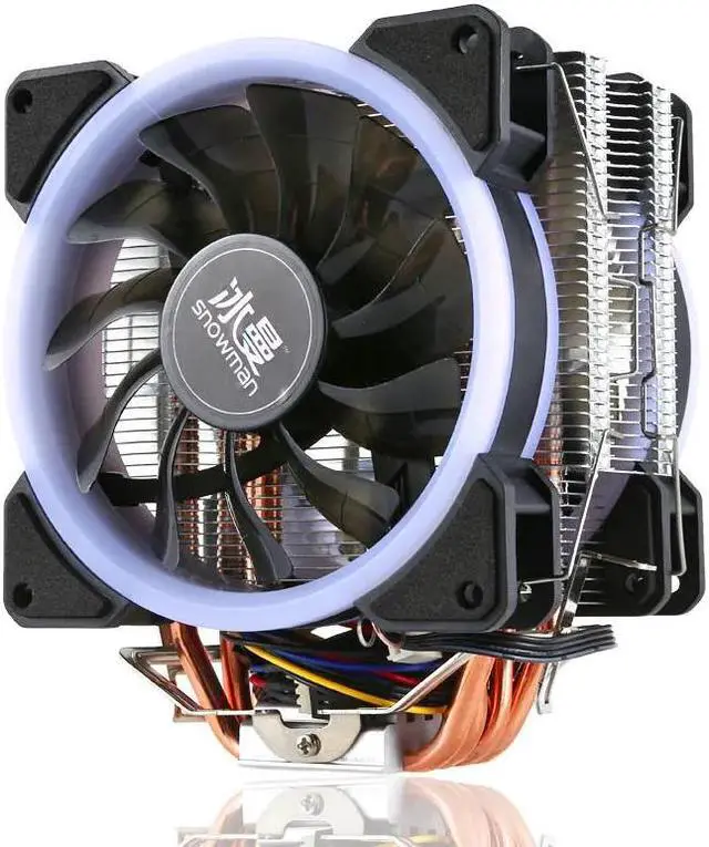 Alt view image 2 of 5 - Universal Computer CPU Cooler Fan RGB 4Pin CPU Cooling Fans For Inter 775/1151/1155/1156 Heatsink 4/6 Heatpipe Fan For AMD