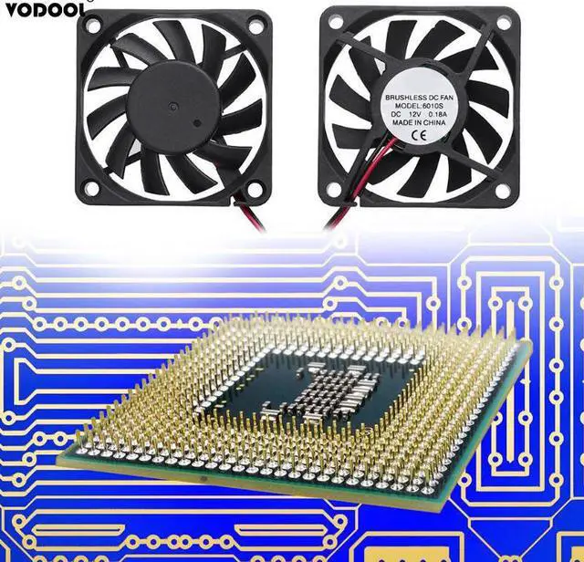 Alt view image 2 of 5 - 11 Blades Waterproof 12V 0.18A DC 58x58x10mm Computer Cooler Fan 2Pin Low Noise Brushless PC Cooling Fan Radiator Fans