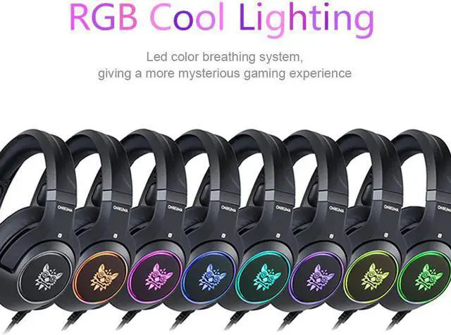 Alt view image 2 of 5 - Gaming Headphones casque Wired PC Gamer Stereo Earphone Headset for Laptop/ PS4/Xbox One with Microphone Breathing Light