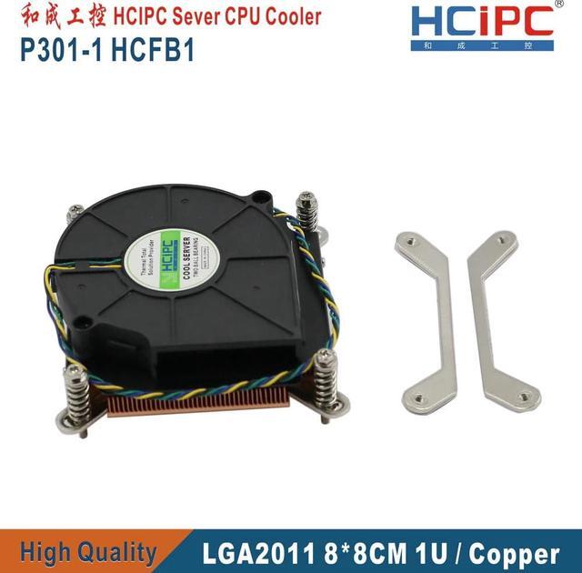 Alt view image 5 of 5 - HPC P301-1 HCFB1 LGA2011 Square 80*80MM CPU Cooler,Computer Heatsink, CPU Fans, 1U Slim Copper CPU Cooler, , Cooling Fan