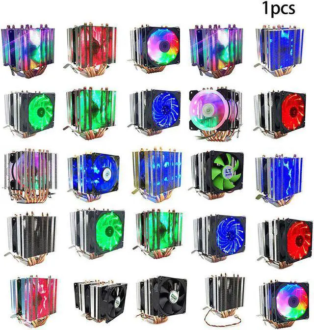 Alt view image 5 of 5 - 3 Lines 6 Heat Pipe CPU Heatsink AVC Pure Copper AMD 1155 1156 Desktop Computer CPU Cooler Constant Speed Single Double Wind