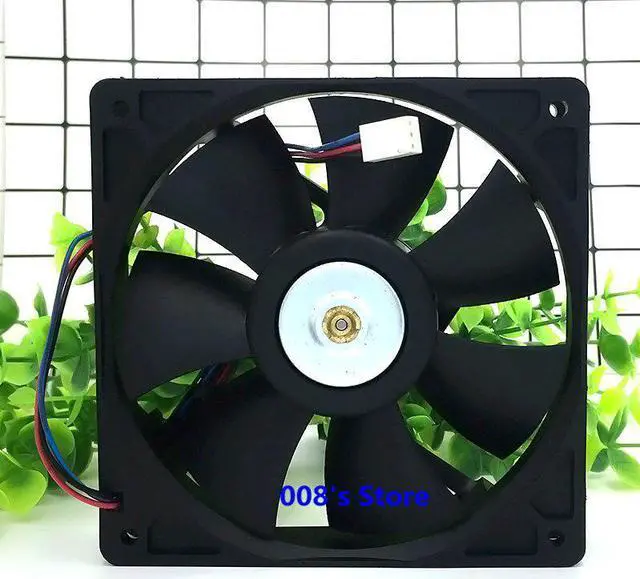 Alt view image 2 of 5 - CPU Cooler Fan For PC Server AFB1212SH -F00 3 Pins/-5C54 4 Pins 120MM 120*120*25mm 12V 0.80A PWM Cooling 3400RPM 113CFM