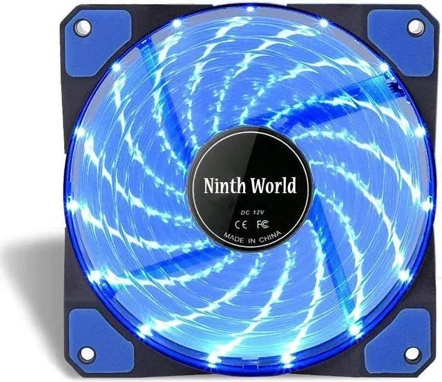 Main image of 120mm LED Ultra Silent Computer PC Case Fan 15 LEDs 12V Cpu Heatsink Cooler master Cooling Fan DC 12V 4P 3P Connector