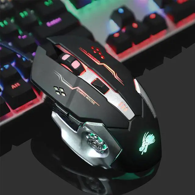 Main image of Professional USB Wired Gaming Computer Mouse 5500 DPI Optical LED Lighting  Mouse Gamer  for Computer Overwatch Pubg Dota 2