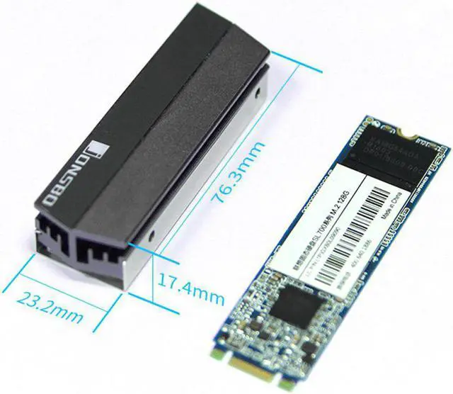 Alt view image 2 of 5 - Aluminum Alloy SSD Heatsinks Coolers Desktops PC Computers for M.2 NGFF 2280 NVMe Office Caring Computer Supplies