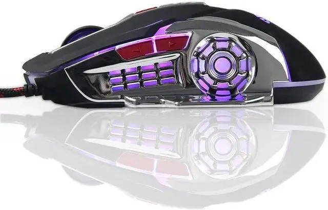 Main image of Mouse Computer Wired Glow Macro Definition Professional Mice 6 Buttons 3200DPI USB Optical  For Laptop Desktop