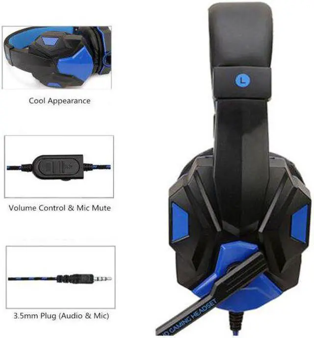 Alt view image 4 of 5 - 120°adjustable Soft Wired Headphone Gaming Headset with microphone for PS4 Xbox One Nintend Switch iPad PC
