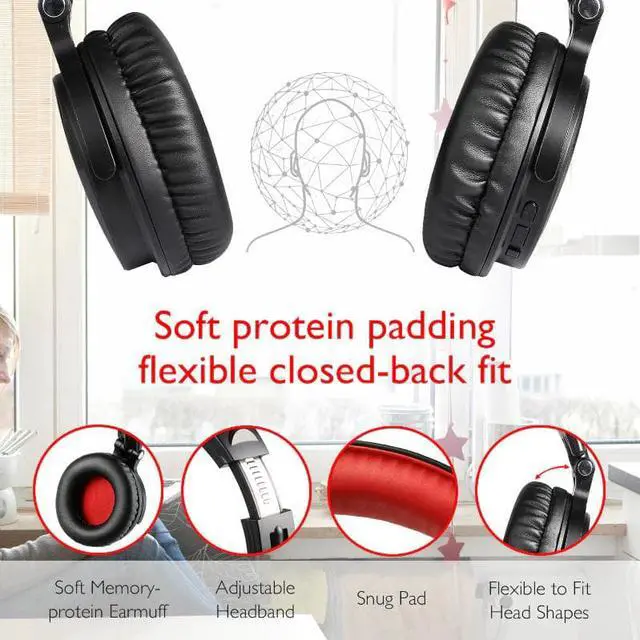 Alt view image 2 of 5 - Wired Wireless Bluetooth Headphone With Boom Mic Stereo Wireless Headphones Gaming Headset For Phone Computer PC Gamer