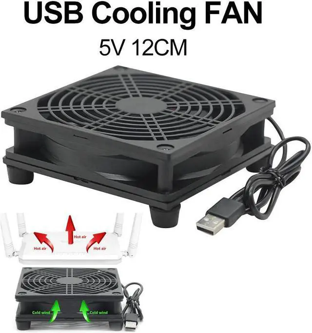 Main image of 12cm 5V USB Power Supply TV Set-Top Box Router Radiator Cooler Air Cooling Fan USB Router Cooler Fan ????? Router Accessories