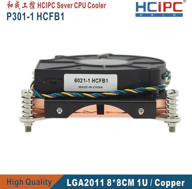 Alt view image 3 of 5 - HPC P301-1 HCFB1 LGA2011 Square 80*80MM CPU Cooler,Computer Heatsink, CPU Fans, 1U Slim Copper CPU Cooler, , Cooling Fan