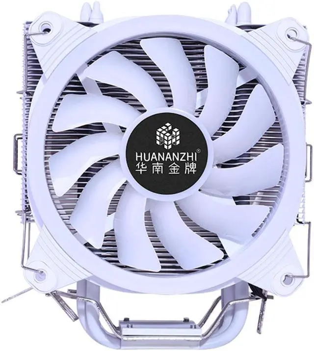 Alt view image 4 of 5 - A600 4 Copper Heat Pipe LED CPU Cooler Cooling Fan Radiator Quiet Dual Fan Cooler Heatsink