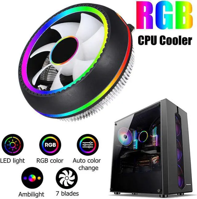 Main image of CPU Cooler  Computer Heatsink 12V LED Radiator for PC 120mm Intel LGA 1151 AMD AM4 AM3 FM2 CPU Cooling Fan