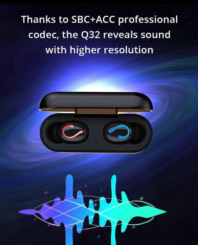 Alt view image 5 of 5 - TWS LED Bluetooth 5.0 Earphone Wireless Headphons Sport Handsfree Earbuds 3D Stereo Gaming Headset With Mic Charging Box