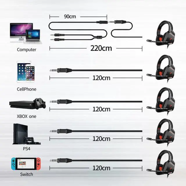 Alt view image 5 of 5 - 3.5mm G800 Gaming Headphones Head-mounted With Noise-canceling Microphone Wired Stereo Bass Headset For Phones Tablets Gamer
