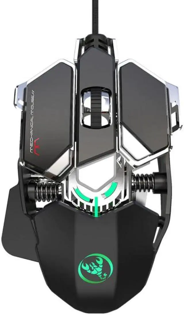 Alt view image 2 of 5 - Gaming Mouse 6400DPI 9 Key Programmable Macro Definition Colorful LED Ergonomic Wired Mice