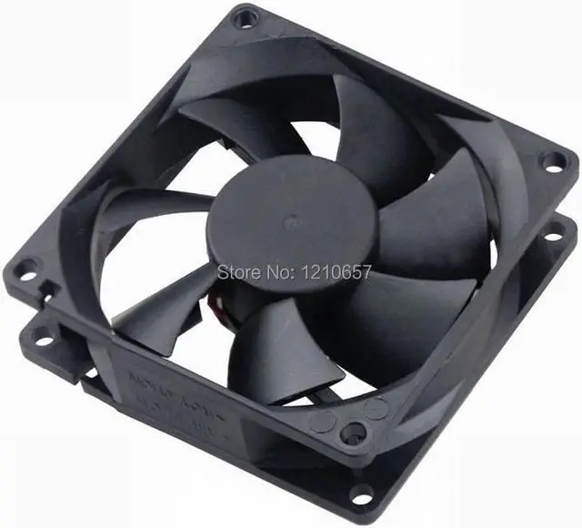 Alt view image 3 of 5 - 2 Pieces LOT Ball 8cm 80mm x 25mm 8025 5V 12V 24V 48V DC Brushless Computer Case PC CPU Cooling Fan Cooler 2 Pin 3Pin Radiator