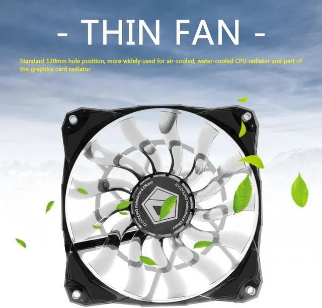 Alt view image 3 of 5 - NO-12015 120mm 12V DC 4-Pin 13pcs fan Blade Cooling Fan Heatsink Desktop PC Computer Case Thin Radiator Cooler