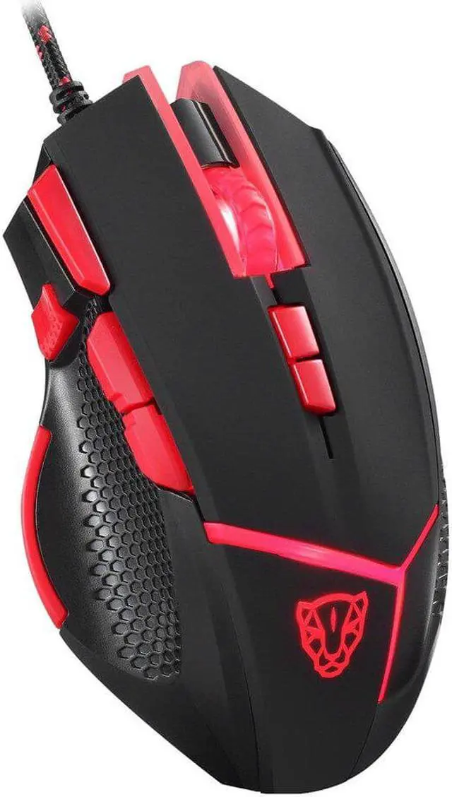Alt view image 2 of 5 - 4000 DPI 9 Buttons Wired Gaming Mouse Programmable Optical Mice Black Color ABS + PC Material#T2