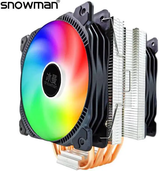 Main image of 6 Heat Pipes CPU Cooler RGB 120mm PWM 4Pin PC quiet for Intel LGA 2011 1150 1151 1155 1200 AMD AM4 AM3 CPU Cooling Fan