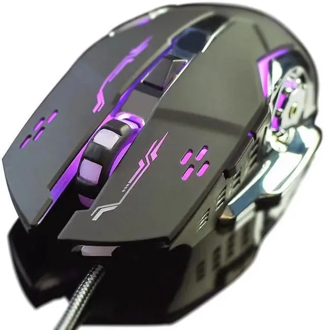 Alt view image 2 of 5 - Mouse Computer Wired Glow Macro Definition Professional Mice 6 Buttons 3200DPI USB Optical  For Laptop Desktop