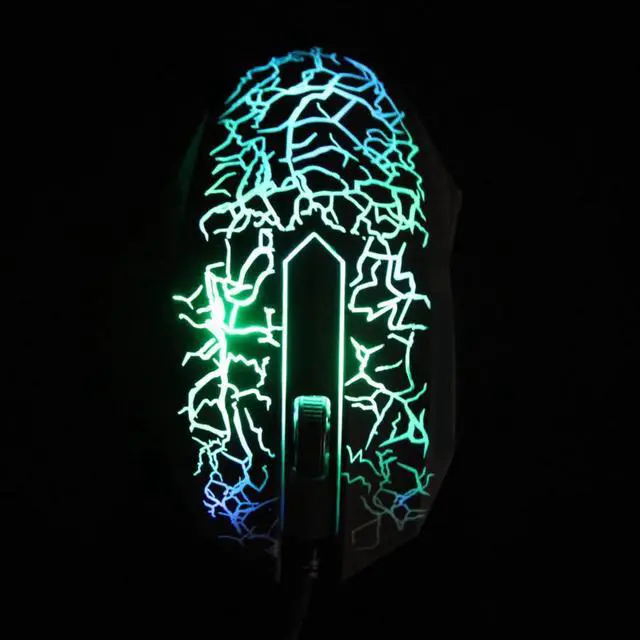 Alt view image 4 of 5 - 2400DPI USB Wired Gaming Mouse 7 Colors LED Backlight Optical Computer Mice Ergonomics For PC Laptop