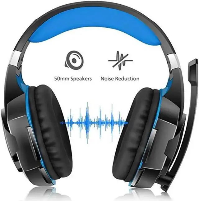 Alt view image 3 of 5 - Gaming Headsets Big Headphones with Light Mic Stereo Earphones Deep Bass for PC Computer Gamer Laptop PS4 New X-BOX