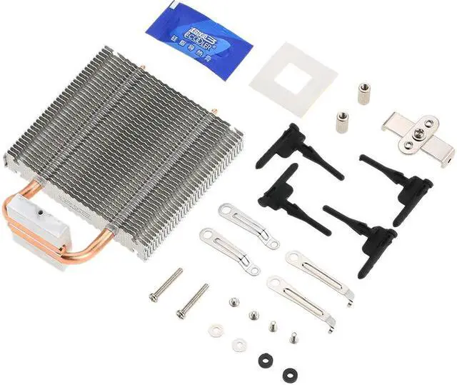 Alt view image 4 of 5 - CPU Cooler HB-802 2 Heatpipes Radiator Aluminum Heatsink Motherboard/Northbridge Cooler Cooling Support 80mm CPU Fan