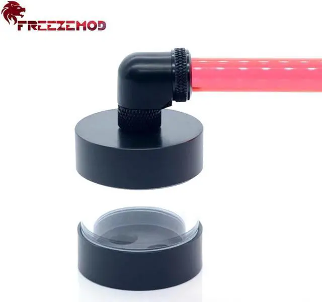 Alt view image 2 of 5 - Female-Male 90 Degree Brass Thread 360 Rotary Fitting Adapter 14mm tube G1/4 Elbow Thread Water Cooler Fitting Modding