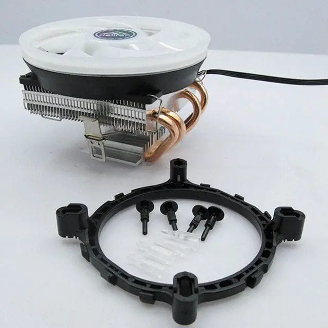 Alt view image 3 of 5 - 4Pin 4 heatpipe PC Cooling Fan RGB LED CPU cooler heatsink for LGA/775/115X/1366/AM4/AM3/AM2+/AM2/2011