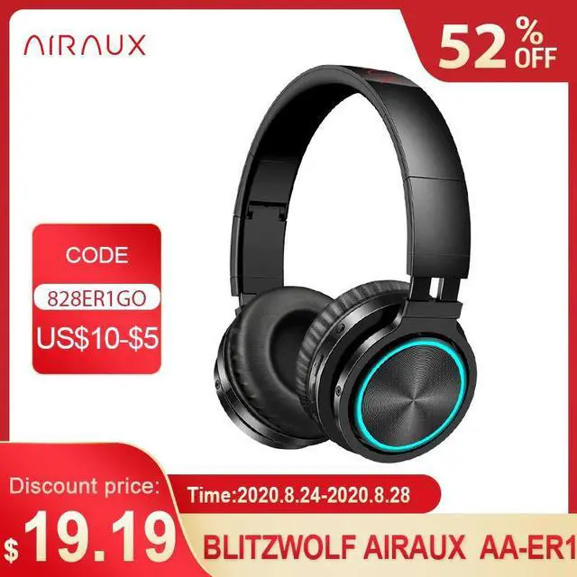 Main image of bluetooth Wireless Headphones HiFi Stereo Gaming Headset RGB Light HD Call TF Card Earphone for PC Gamer PS4