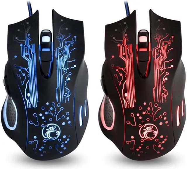 Alt view image 5 of 5 - V1 Gaming Headset Stereo Bass Heaphone With Mic LED Light for PS4 Xbox One PC+5000DPI 6 Buttons Pro Gaming Mouse