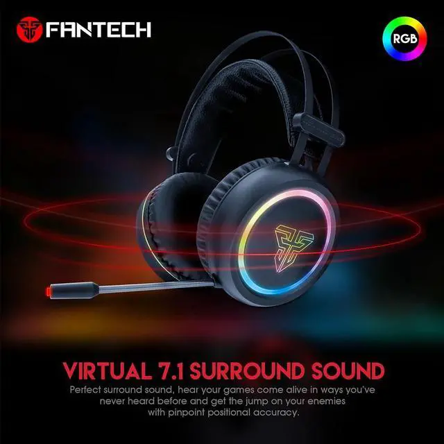 Alt view image 3 of 5 - HG15 Professional E-sports Headphones 7.1-channel RGB Gaming Headset Noise Reduction with Microphone Earphones