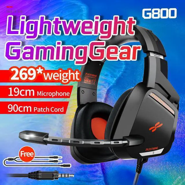 Main image of Gaming Headset Wired Headset Oise-cancelling Headphones With Extension Cord Earphone For Mp4 / PS4 / PS3 / Switch