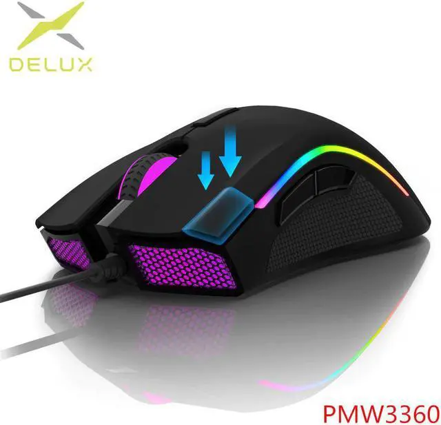 Main image of M625 PMW3360 Sensor Gaming Mouse 12000DPI 7 Programmable Buttons RGB Backlight Wired Mice with Fire Key For FPS Gamer