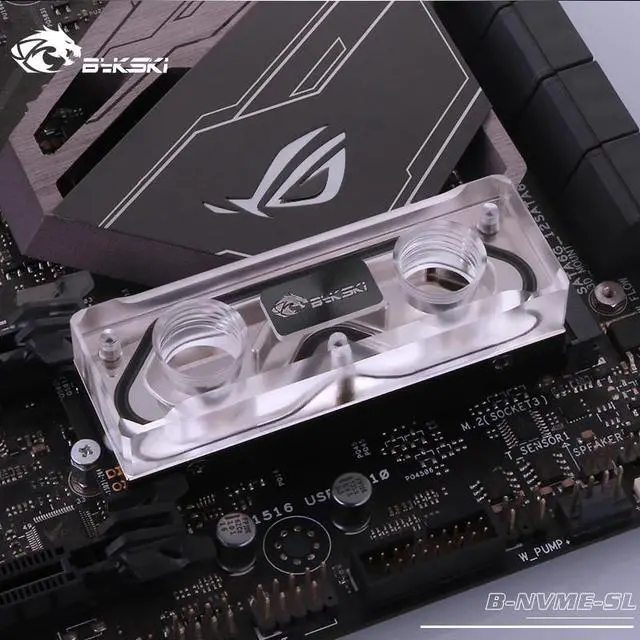 Alt view image 5 of 5 - B-NVME-SL RAM Water Block Acrylic SSD Vest Memory Transperant Radiator Heatsink Water Cooling PC  Radiator